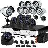 ZMODO 16CH H.264 Standalone DVR CCTV Surveillance System with 8 Bullet Sony CCD Outdoor Cameras